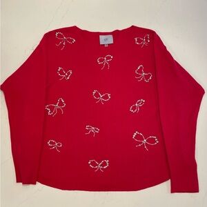 Milano Vibrant Red Top with Crystal Accents